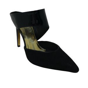 Ted Baker London Amenoa Black‎ Leather Pointed Toe Mules Heels Pumps